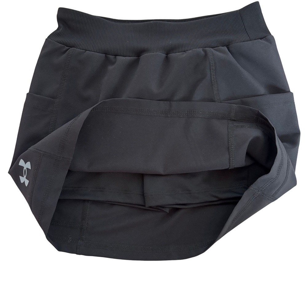 Under Armour Girls Black Athletic Tennis Skort with Pockets Size Youth Small YS - Picture 3 of 7